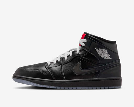 Men's Air Jordan 1 Mid 'Black Metallic' Shoes
