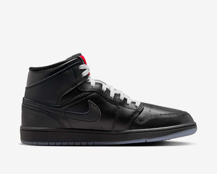 Men's Air Jordan 1 Mid 'Black Metallic' Shoes
