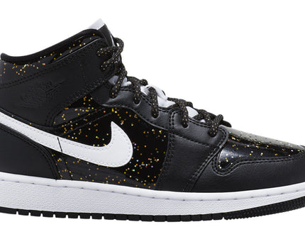 Men's Air Jordan 1 Mid 'Black Speckle' Shoes