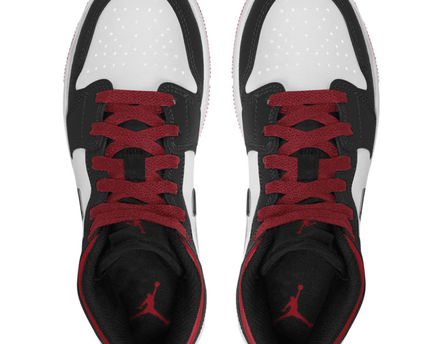 Men's Air Jordan 1 Mid 'Black Toe' Shoes