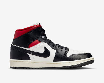 Men's Air Jordan 1 Mid 'Black Toe' Shoes