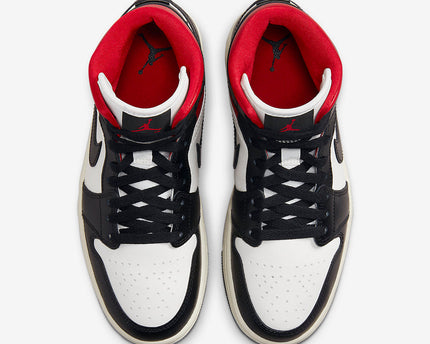 Men's Air Jordan 1 Mid 'Black Toe' Shoes