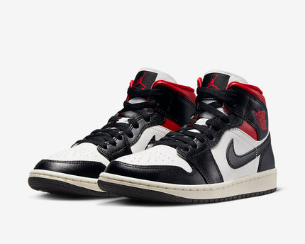 Men's Air Jordan 1 Mid 'Black Toe' Shoes