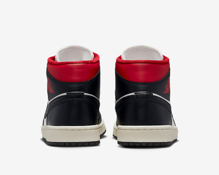 Men's Air Jordan 1 Mid 'Black Toe' Shoes
