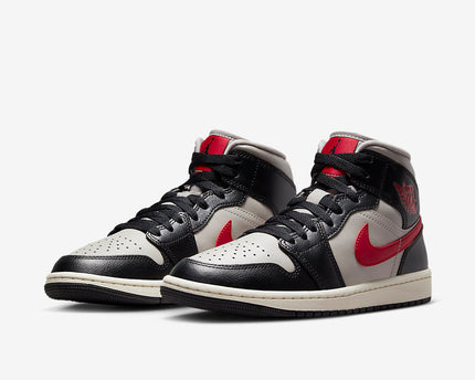 Men's Air Jordan 1 Mid 'Black Gym Red' Shoes