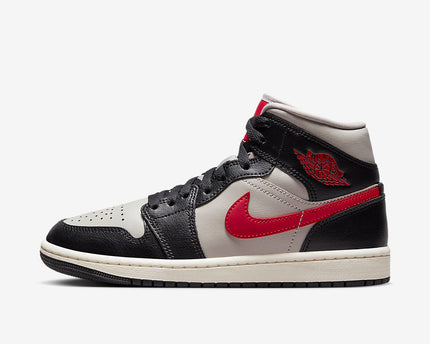 Men's Air Jordan 1 Mid 'Black Gym Red' Shoes
