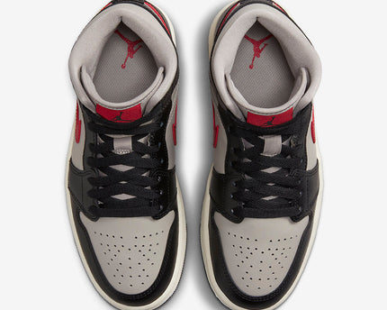 Men's Air Jordan 1 Mid 'Black Gym Red' Shoes