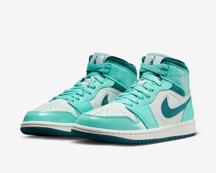 Men's Air Jordan 1 Mid 'Bleached Turquoise' Shoes