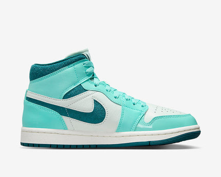 Men's Air Jordan 1 Mid 'Bleached Turquoise' Shoes