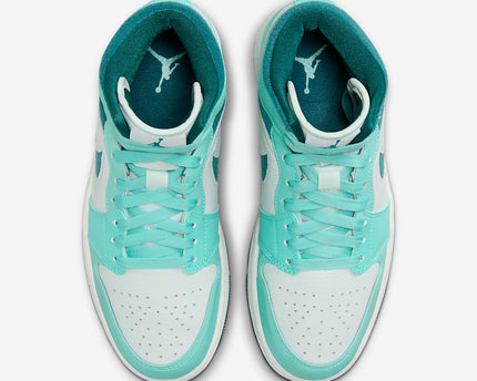 Men's Air Jordan 1 Mid 'Bleached Turquoise' Shoes