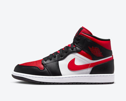 Men's Air Jordan 1 Mid 'Bred Toe' Shoes