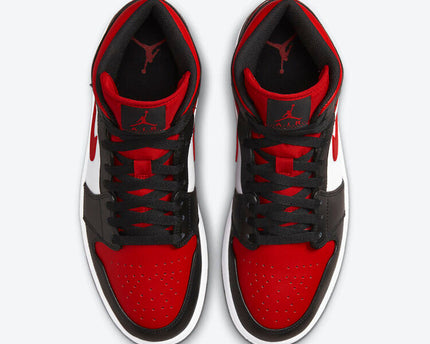 Men's Air Jordan 1 Mid 'Bred Toe' Shoes