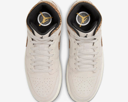 Men's Air Jordan 1 Mid 'Brown Elephant' Shoes