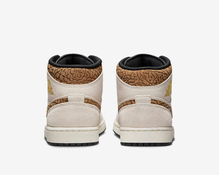 Men's Air Jordan 1 Mid 'Brown Elephant' Shoes