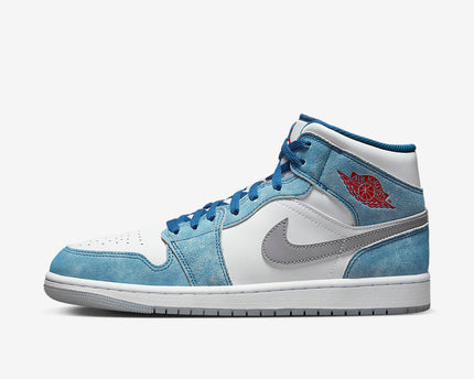 Men's Air Jordan 1 Mid 'Brushed Blue' Shoes