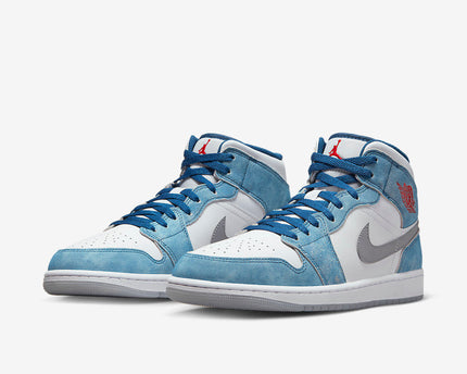 Men's Air Jordan 1 Mid 'Brushed Blue' Shoes