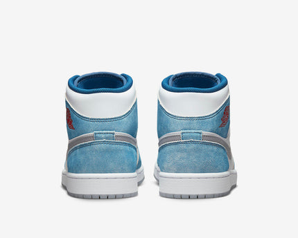 Men's Air Jordan 1 Mid 'Brushed Blue' Shoes