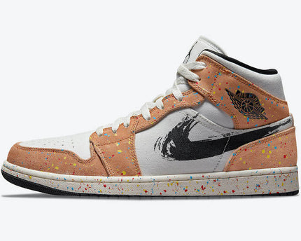 Men's Air Jordan 1 Mid 'Brushstroke' Shoes