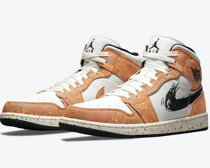 Men's Air Jordan 1 Mid 'Brushstroke' Shoes
