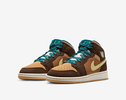 Men's Air Jordan 1 Mid 'Cacao Wow' Shoes