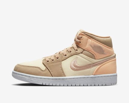 Men's Air Jordan 1 Mid 'Canvas Khaki' Shoes