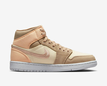 Men's Air Jordan 1 Mid 'Canvas Khaki' Shoes