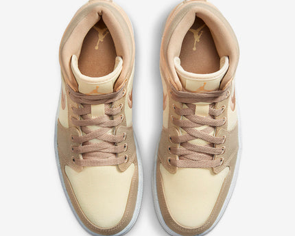 Men's Air Jordan 1 Mid 'Canvas Khaki' Shoes