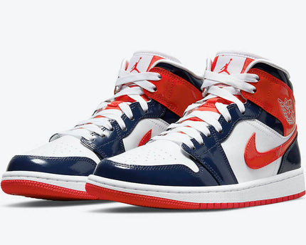 Men's Air Jordan 1 Mid 'Champs Colors' Shoes