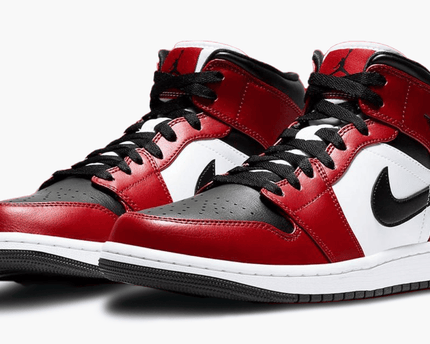 Men's Air Jordan 1 Mid 'Chicago Black Toe' Shoes