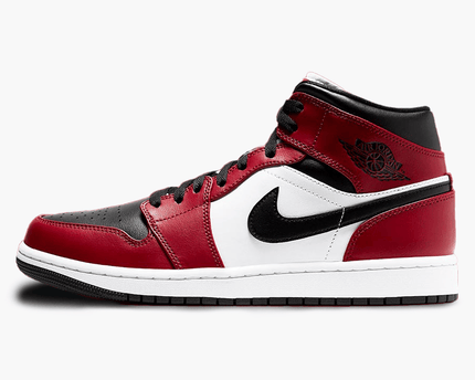 Men's Air Jordan 1 Mid 'Chicago Black Toe' Shoes