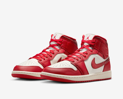 Men's Air Jordan 1 Mid 'Cracked Leather' Shoes