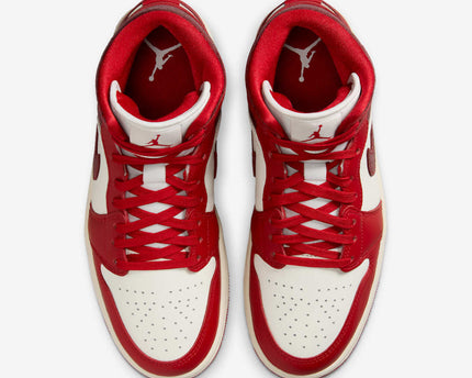 Men's Air Jordan 1 Mid 'Cracked Leather' Shoes