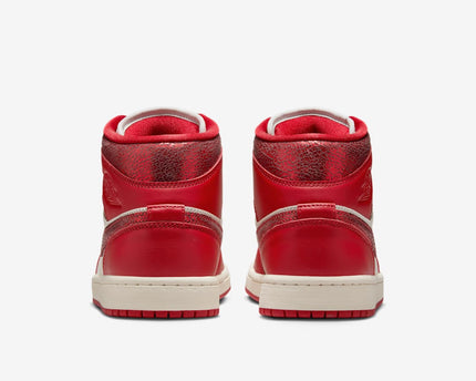 Men's Air Jordan 1 Mid 'Cracked Leather' Shoes