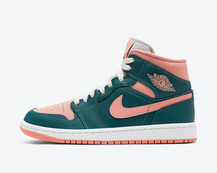 Men's Air Jordan 1 Mid 'Dark Emerald Green' Shoes