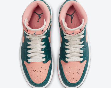 Men's Air Jordan 1 Mid 'Dark Emerald Green' Shoes