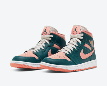Men's Air Jordan 1 Mid 'Dark Emerald Green' Shoes