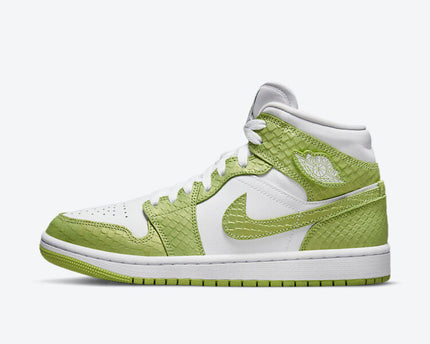 Men's Air Jordan 1 Mid 'Green Python' Shoes