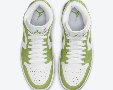 Men's Air Jordan 1 Mid 'Green Python' Shoes