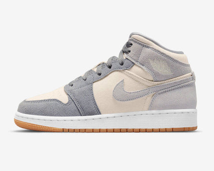 Men's Air Jordan 1 Mid 'Grey' Shoes