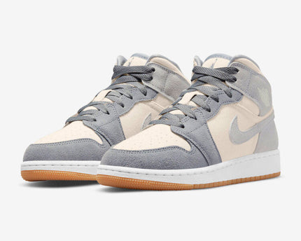 Men's Air Jordan 1 Mid 'Grey' Shoes