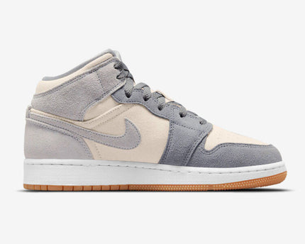 Men's Air Jordan 1 Mid 'Grey' Shoes