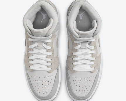 Men's Air Jordan 1 Mid 'Grey Fleece' Shoes