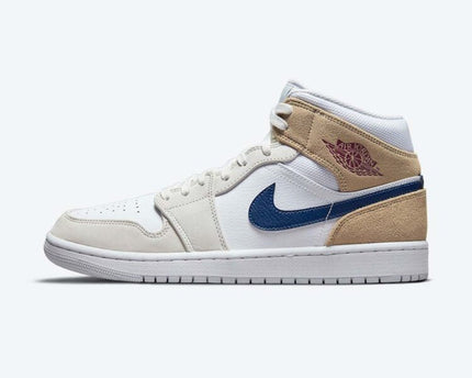 Men's Air Jordan 1 Mid 'Hairy Khaki' Shoes