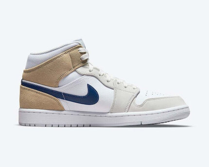 Men's Air Jordan 1 Mid 'Hairy Khaki' Shoes