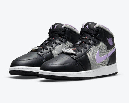Men's Air Jordan 1 Mid 'Houndstooth' Shoes