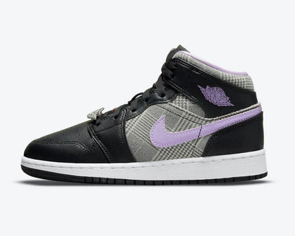 Men's Air Jordan 1 Mid 'Houndstooth' Shoes