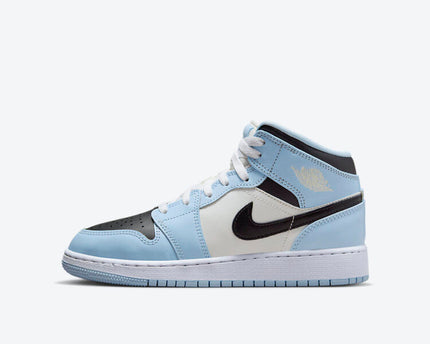 Men's Air Jordan 1 Mid 'Ice Blue' Shoes