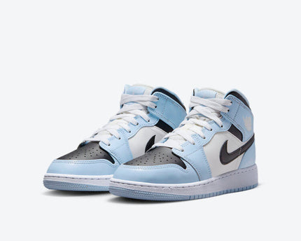 Men's Air Jordan 1 Mid 'Ice Blue' Shoes