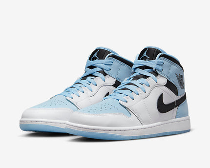 Men's Air Jordan 1 Mid 'Icy-Blue' Shoes
