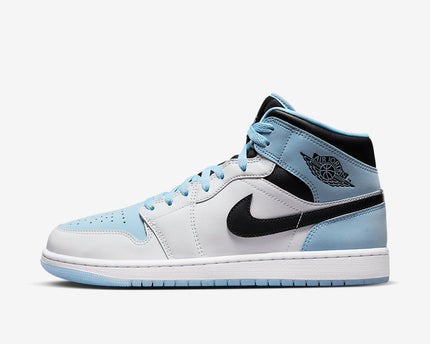 Men's Air Jordan 1 Mid 'Icy-Blue' Shoes